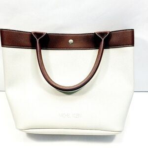 Michel Klein Canvas Leather Satchel